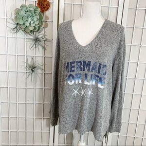 Spirit Sun Mermaid For Life Gray Sweatshirt